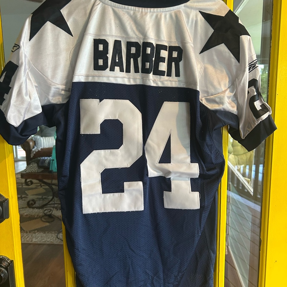 Reebok throwback vintage Navy and White NFL Classic Football Jersey
